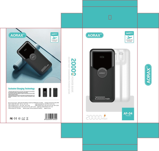 AP-04  20000Mah with IP & TC cable