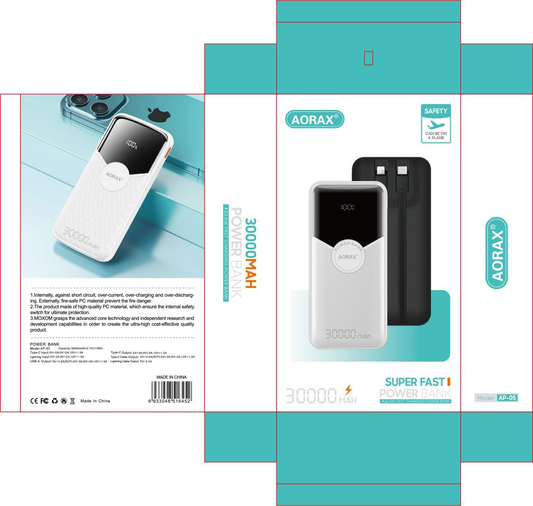 AP-05 30000Mah with IP & TC cable
